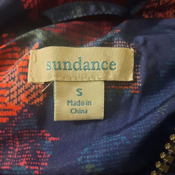 Sundance Womens Kimmy Blue Floral Puffer Jacket Size Small - Picture 4 of 6